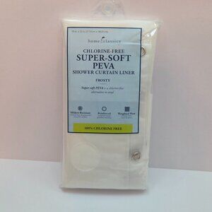 NWT - Home Classics Chlorine-Free Super-Soft PEVA Shower Curtain Liner – Frosty